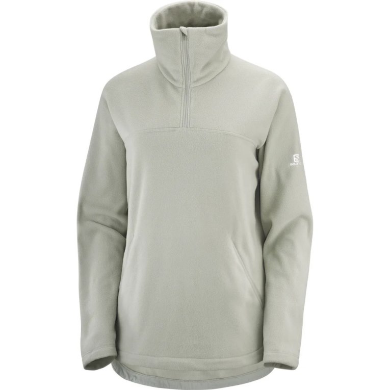 Dámské Mikiny Salomon Essential Cosy Fleece Světle Šedé | CZ 98ONYWZ